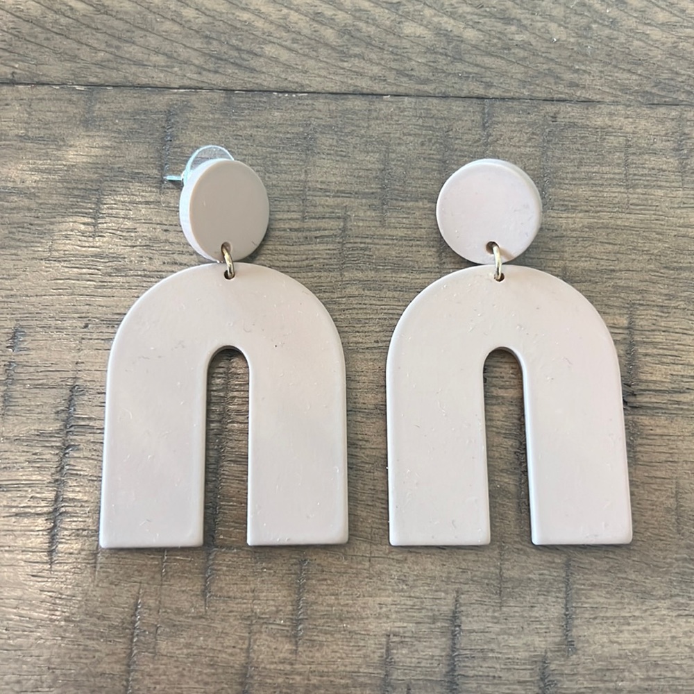 Light Brown Clay Earrings